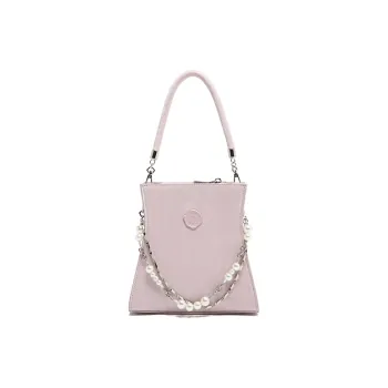 MICOCAH PU With Cotton-Polyester Blend Shoulder Bag Women's Purple Silk Pink/White Shell Apricot/Ink Black