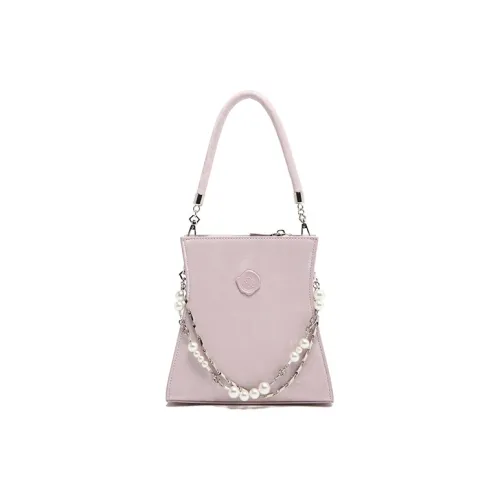 MICOCAH PU With Cotton-Polyester Blend Shoulder Bag Women's Purple Silk Pink/White Shell Apricot/Ink Black