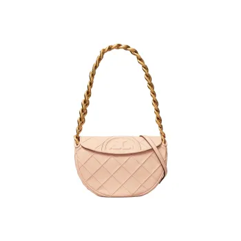 TORY BURCH Fleming Cow Leather Crescent Bag Shoulder Bag Crossbody Bag Mini Women's Dawn Pink