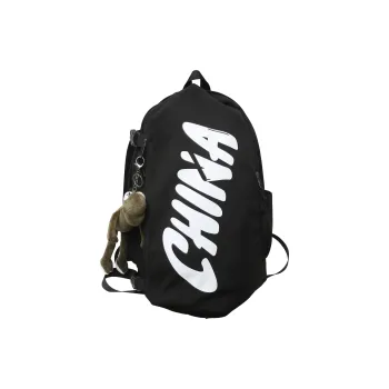 BRABOSTON Nylon Backpack Unisex Black/White/Gray/Red