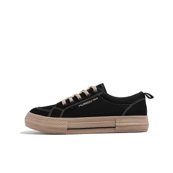 HUANQIU Wear resistant And Lightweight Low Top Canvas Shoes Men's Black