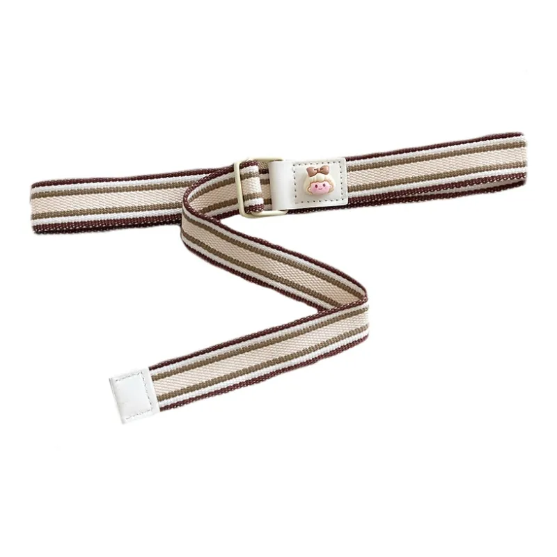 Mulinsen Cute Small Animal Decoration Refreshing Sweet Style Canvas Korean Style Fabric Alloy Belt Women's 3.8cm-5
