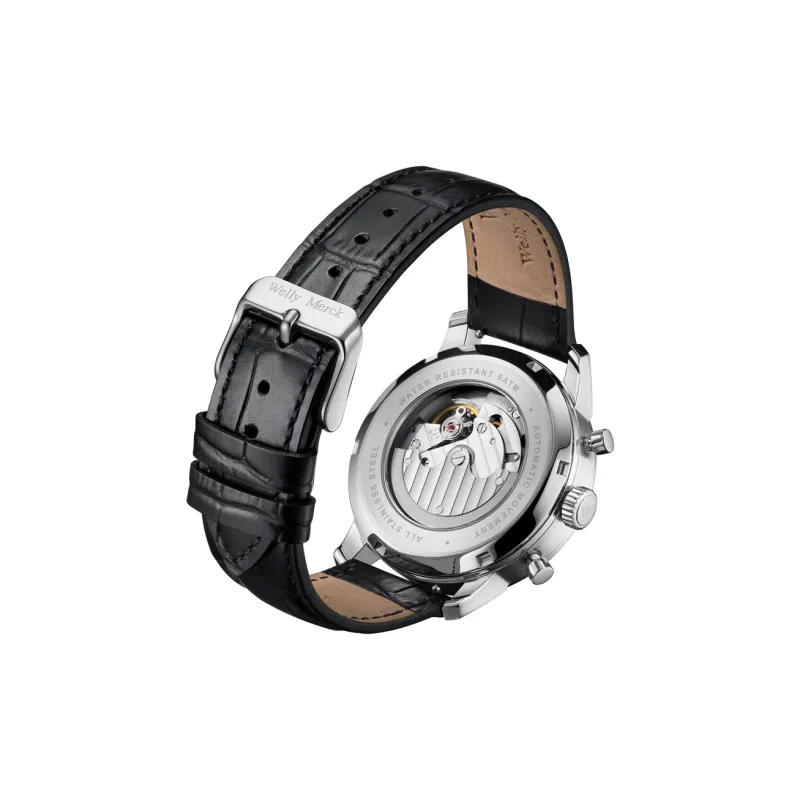 Welly Merck Automatic Mechanical Movement Men's Watches White Dial-7