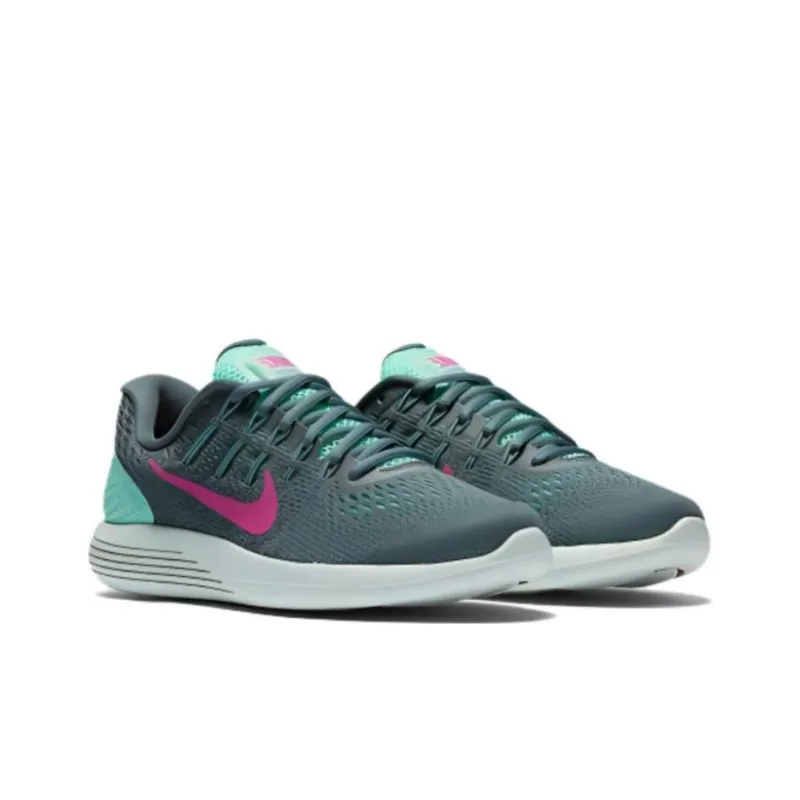 Nike Lunarglide 8 Green Glow Fire Pink Women's-3