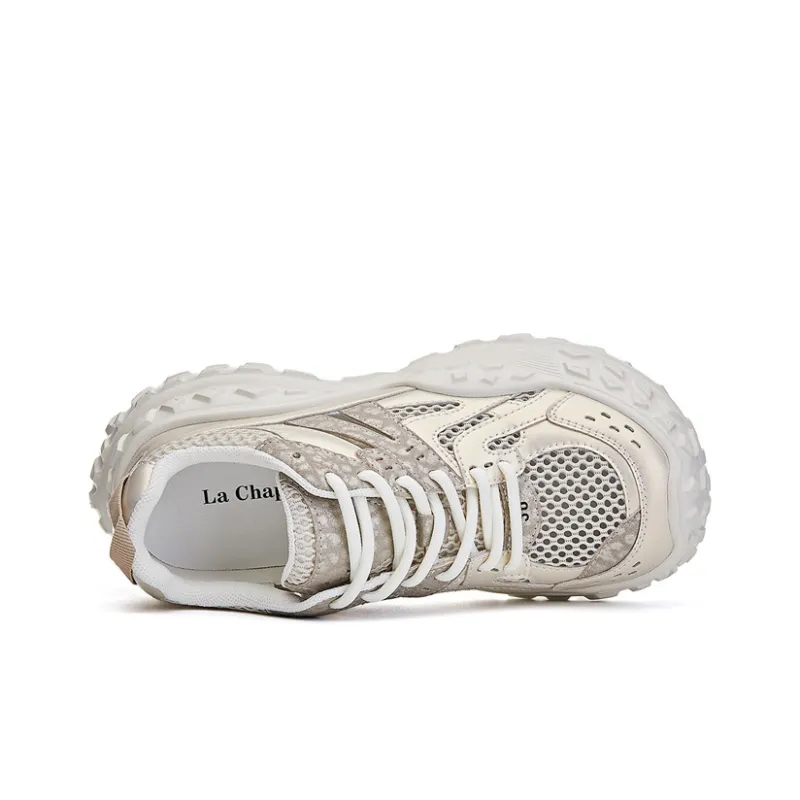 La Chapelle Slip Resistant, Abrasion Resistant, Breathable, Lightweight Low Top Chunky Sneakers Women's-9