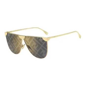 FENDI Oval Sunglasses Women's Gold