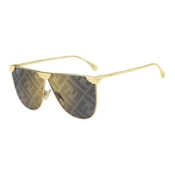 FENDI Oval Sunglasses Women's Gold-0