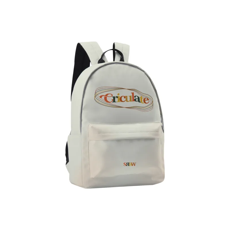 SRRW PU Students Backpack Regular Unisex Ecru-1