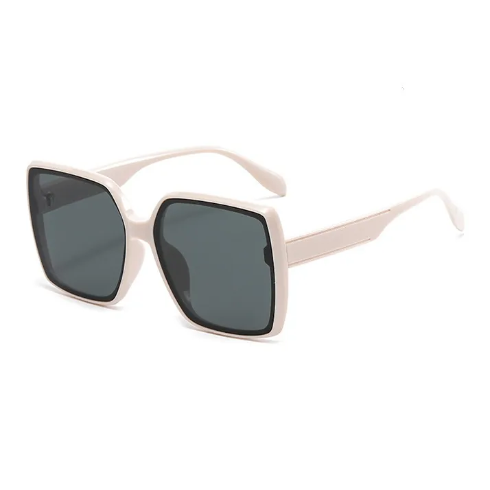 NOME PC Square Sunglasses Unisex Black, Ecru, Translucent Gray-1