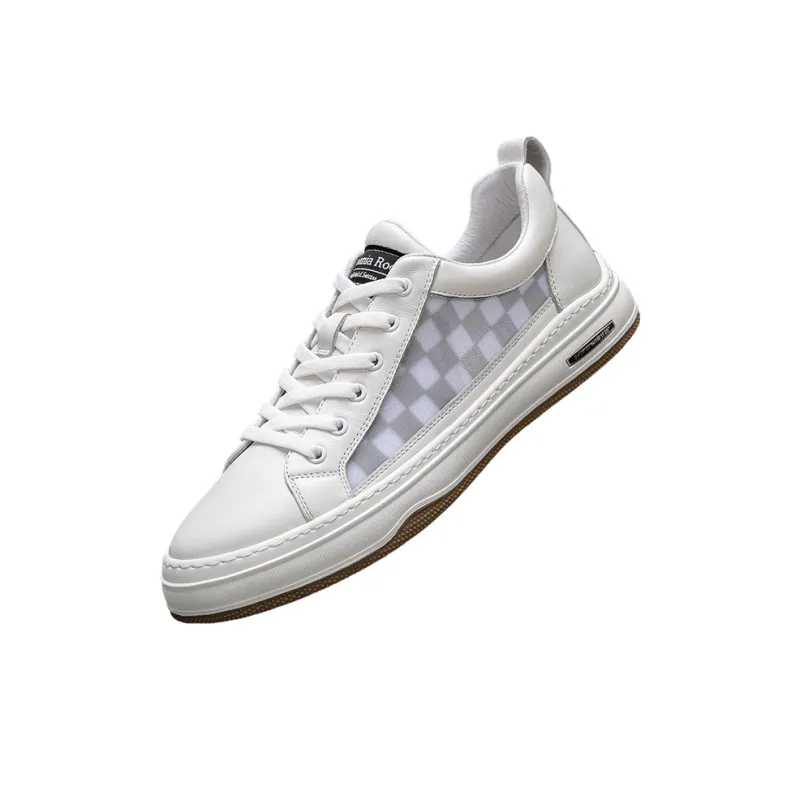 OCEANIA ROO Australasian Kangaroo Non slip Lightweight Low Top Skateboard Shoes Men's White-2