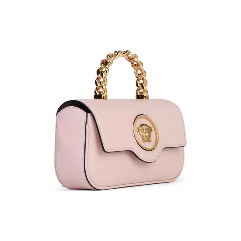 VERSACE La Medusa Calfskin Shoulder Bag, Crossbody Bag, Handbag Mini Women's Pink-1