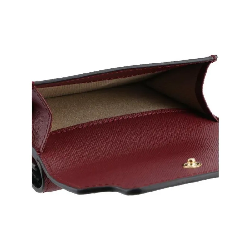 MARNI Trunk Saffiano Leather Wallet Mini Women's Gemstone Red-6