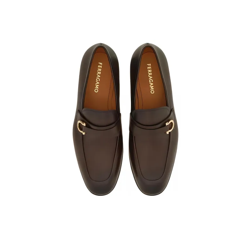 FERRAGAMO GANCINI Loafers Men's Brown-4