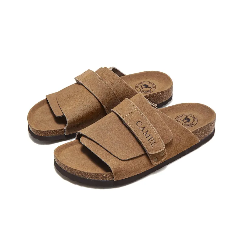 CAMEL Slip Resistant Abrasion Resistant Slide Slippers Men's Beige-2