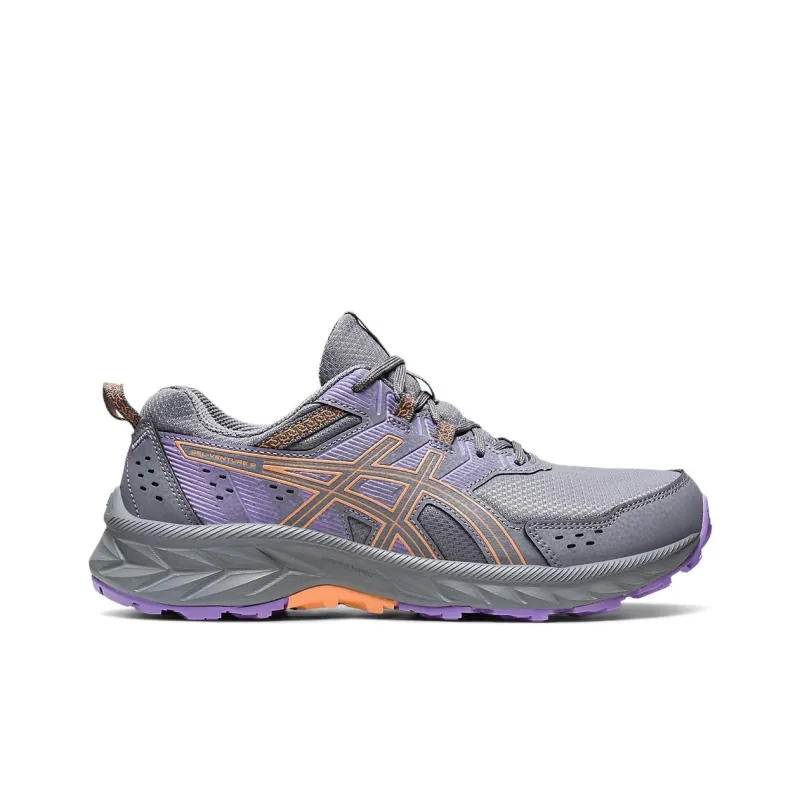 Asics Gel Venture 9 Anti Slip Wear Resistant Low Top Casual Running Shoes Women's Gray Purple-1