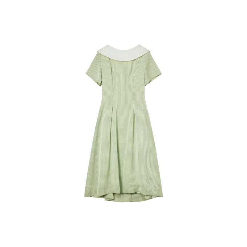 ANNECHEN Short Sleeved Dress Women's Green-1