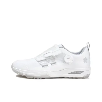 DESCENTE Enerzite Slip Resistant Waterproof And Breathable Low Top Golf Shoes Men's White Gray