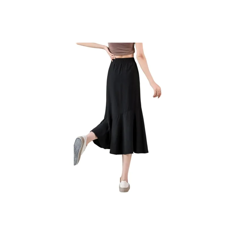 BALENO Elegance High Rise Skirt With Cinched Waist, Maternity Style, Mid Length, Petite Premium Feel Summer Women's-1