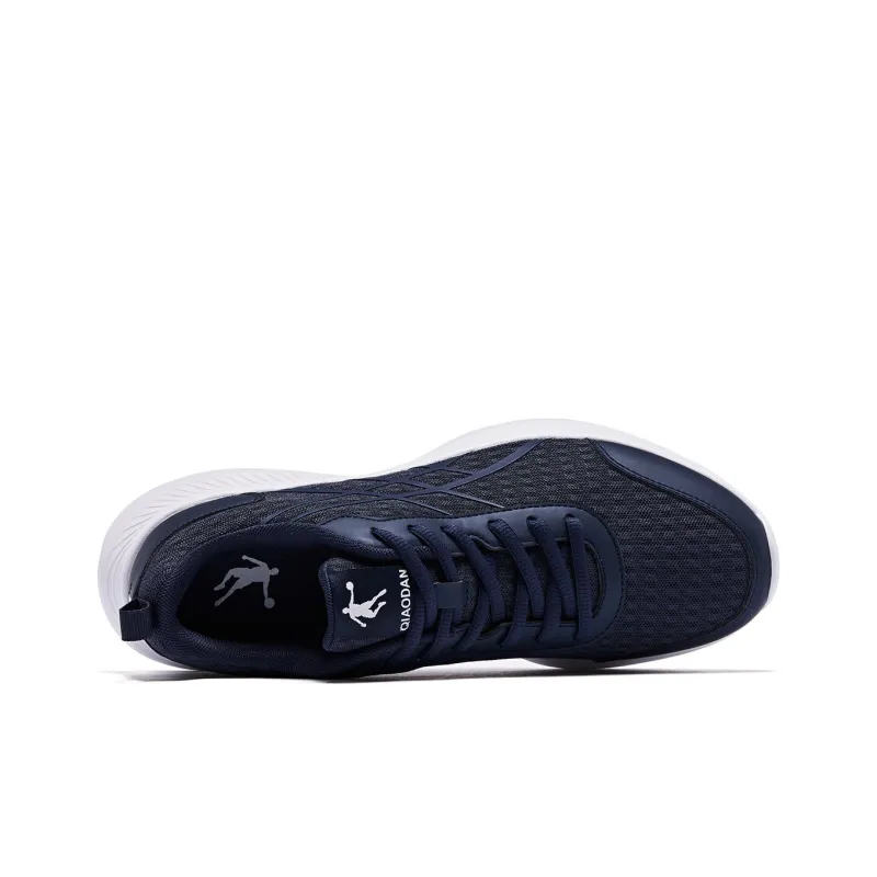 QIAODAN Cushioning Wear-Resistant Low-Top Casual Running Shoes Men's Blue White-3