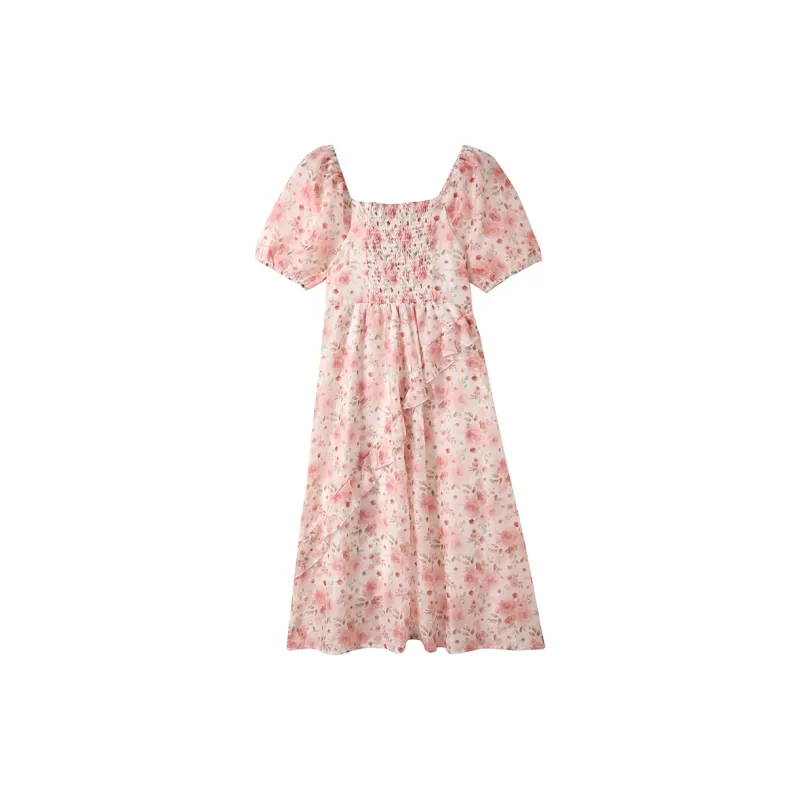 ZCDECO Short Sleeved Dress Women's Pink-1