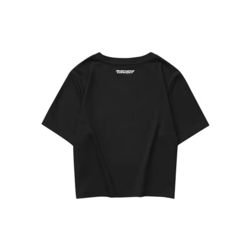 Skechers Regular T Shirt Women's Carbon Black-1