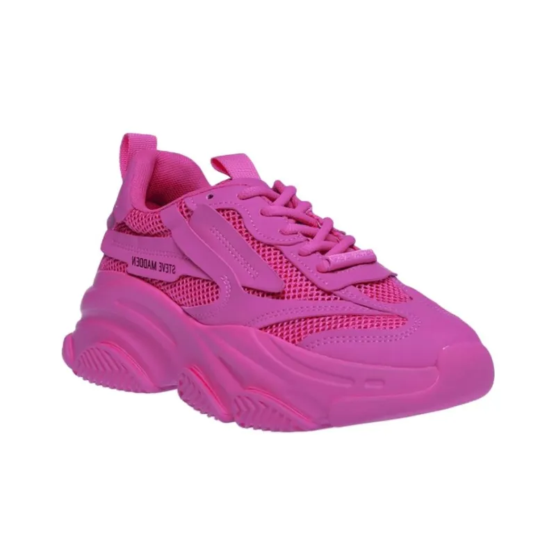 STEVE MADDEN Low-Top Chunky Sneakers Women's Pink-3