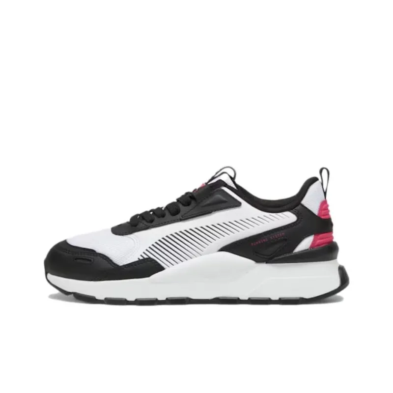 PUMA RS 3.0 Cushioning, Slip Resistant, And Abrasion Resistant Low Top Casual Running Shoes Unisex White Black-0
