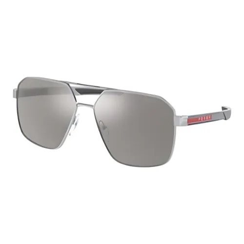 PRADA Subject To Official Website Rectangular Sunglasses Men's Silver