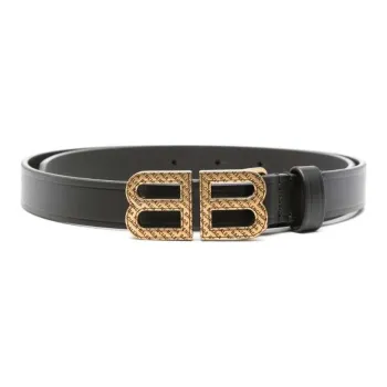 Balenciaga BB Hourglass Leather Belt