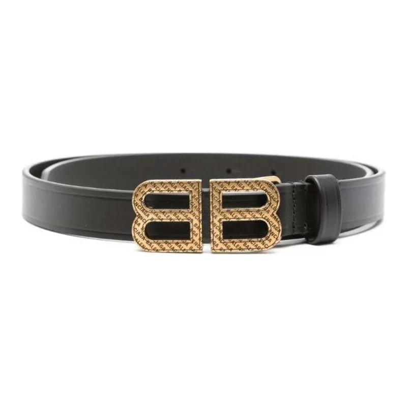 Balenciaga BB Hourglass Leather Belt-0
