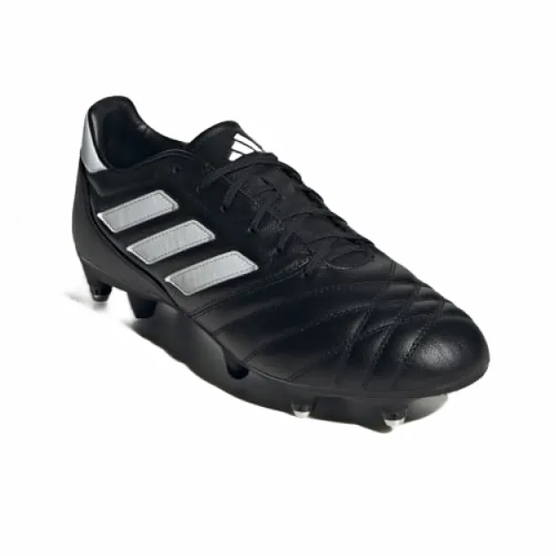 Adidas COPA GLORO SG Metal Long Studs Natural Ground Anti Slip Wear Resistant Rugby Shoes Unisex Black White-2