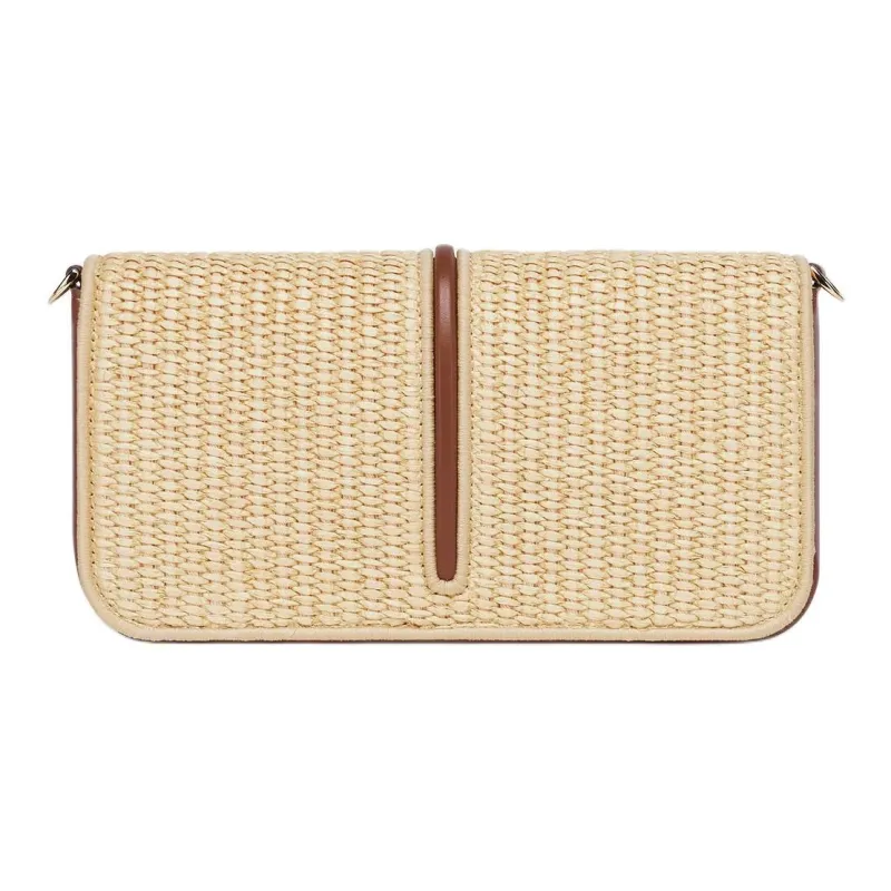 FENDI Fendigraphy Polyamide With Calfskin Wallet Women's Beige-3