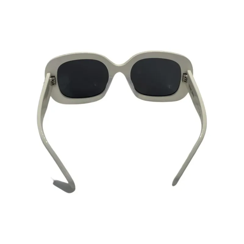 CELINE Irregular Shape Sunglasses Women's White-3