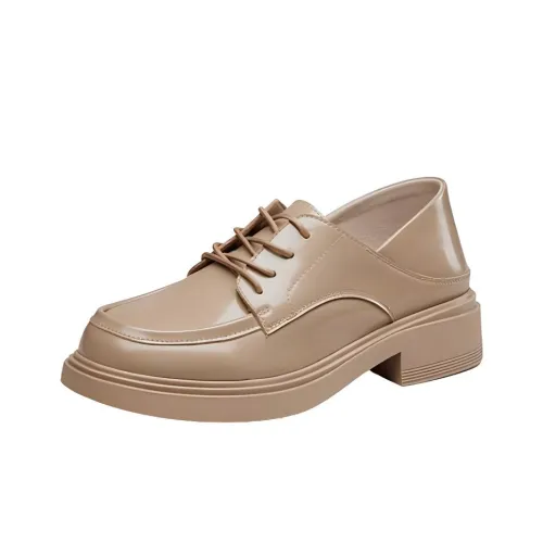 KANGNAI Casual Single Shoes 4cm Women's Brown