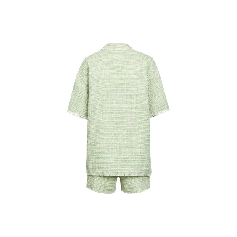 MeetMetro Casual Suit Women's Green-1