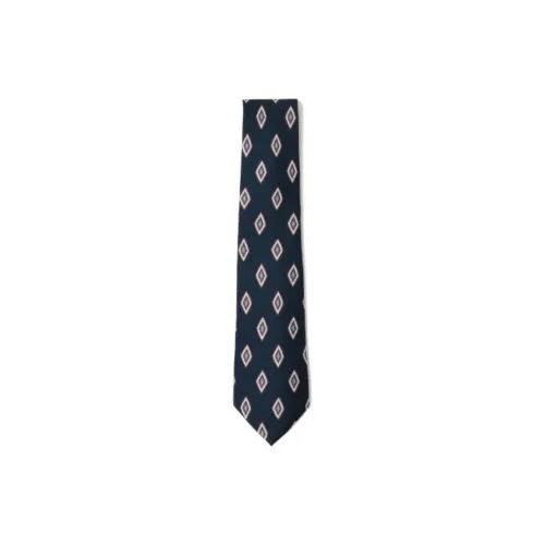 Beams Silk Ties Men's Marine Blue