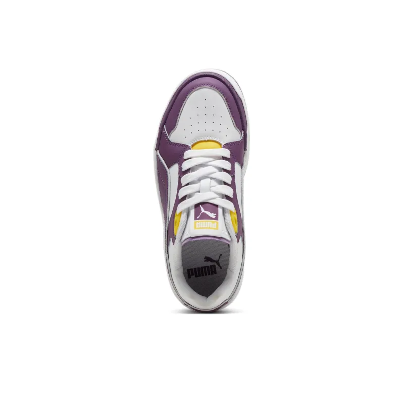 PUMA California Lwt Anti-Slip Wear-Resistant Low-Top Casual Shoes Women's White Purple-3