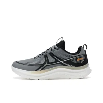 XTEP Cushioning, Wear Resistant Low Top Casual Running Shoes Men's Gray Black