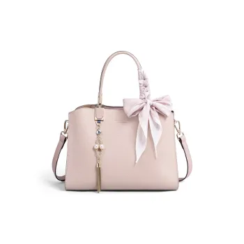 Kevin Cohen Cow Leather With Synthetic Leather Handbag, Shoulder Bag Regular Women's Beige Apricot