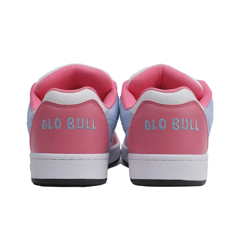 GLO BULL Skateboard Shoes Unisex Low Top White Moon Pink-4