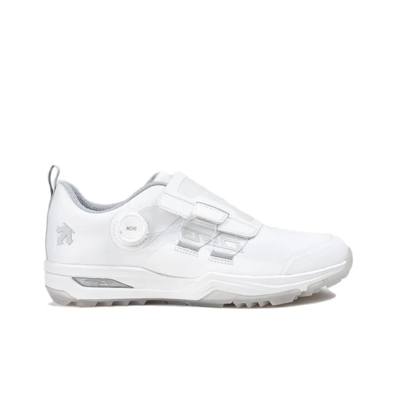 DESCENTE Enerzite Slip Resistant Waterproof And Breathable Low Top Golf Shoes Men's White Gray-1