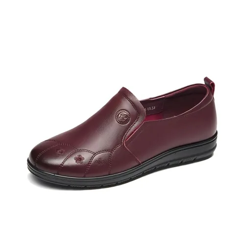 KANGNAI Casual Single Shoes 2.5cm Women's Burgundy