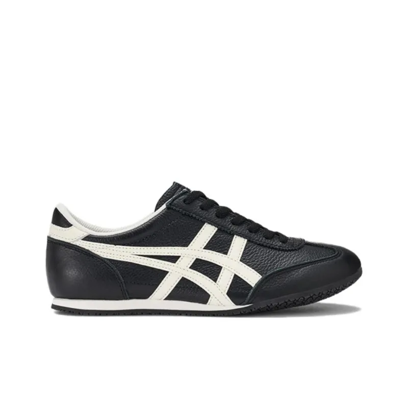 Onitsuka Tiger Machu Racer Anti Slip Wear Resistant Low Top Casual Shoes Unisex Black White-1