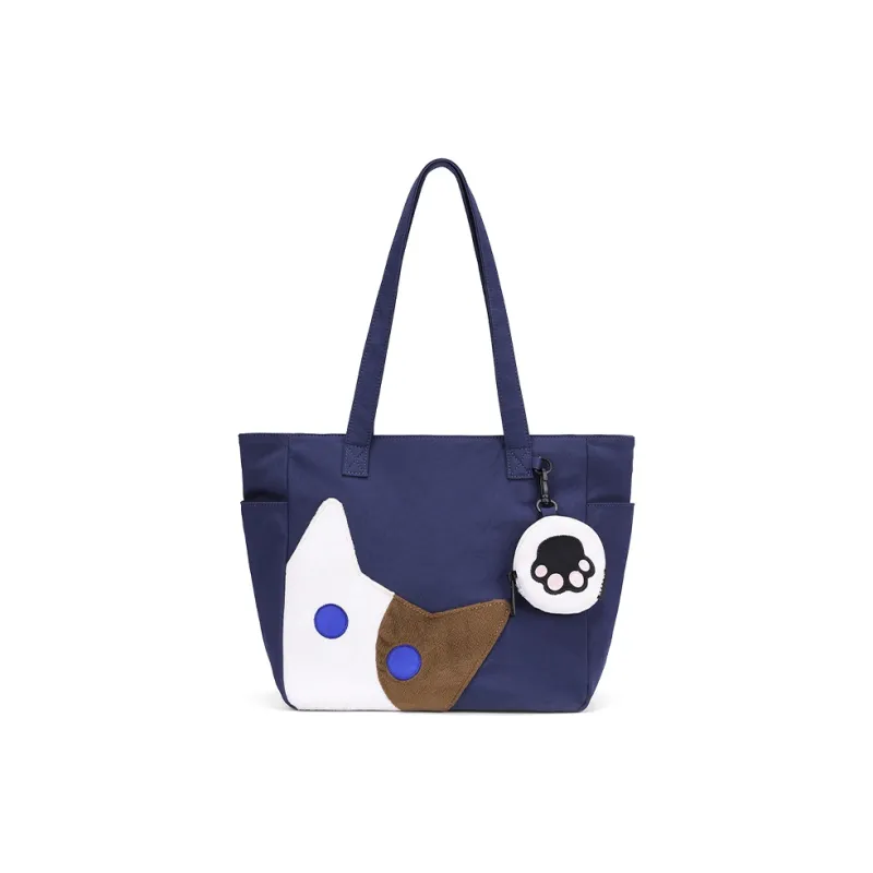 NOXXON Nylon Shoulder Bag Tote Regular Women's Nude Pink/Sea Blue-4