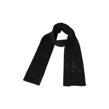 CALVIN KLEIN Acrylic Knit Scarves Men's Black