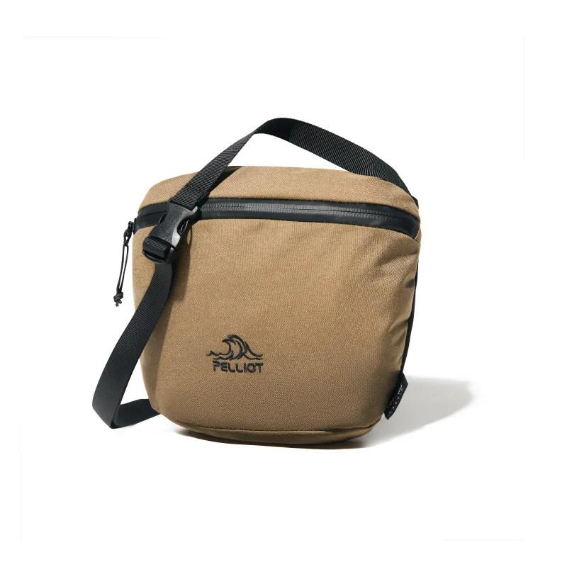 PELLIOT Scratch Resistant Abrasion Resistant Sports Bag, Crossbody Bag Unisex Obsidian Black/Ecru/Golden Palm-12