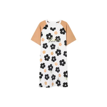 H-YXIANG Nightgown Women's Cheese Yellow