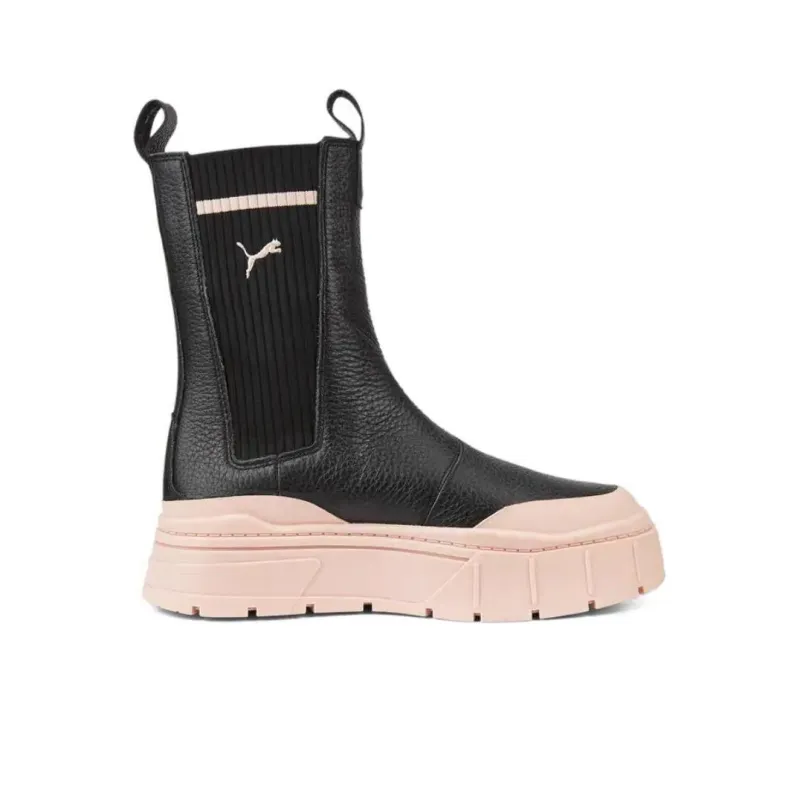 PUMA Mayze Stack Chelsea Boots 'Black Rose Quartz' Women's-1