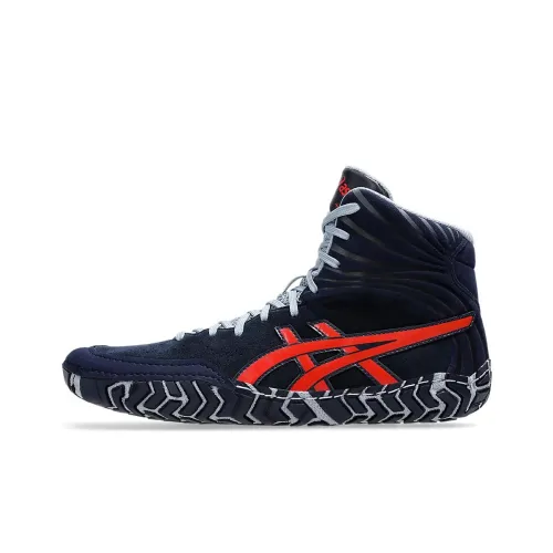 Asics Aggressor 5 Training Shoes Unisex High-Top Blue/Red