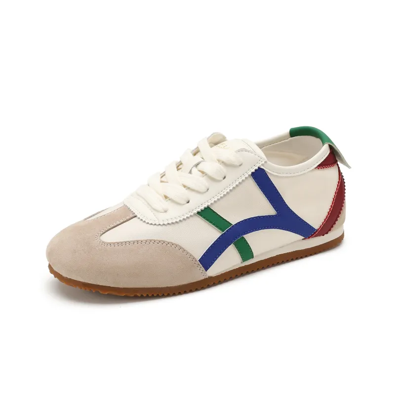 D FUSE SCANDINAVIA Skateboard Shoes Women's Low Top Beige Blue/Beige Silver/Beige Green-10
